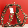 Bild in Galerie-Betrachter laden, Festive Pets Christmas Plaid No Pull Dog Harness Set Collar Leash Personalized Engraved Buckle Tailored Fit by DDPaws
