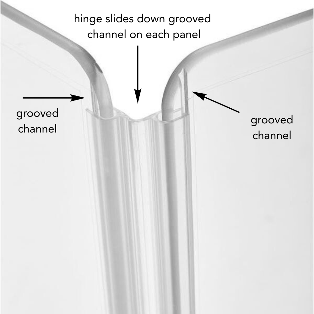 Hiddin Clear Acrylic Wall-Mounted Zig Zag Pet Gate – 24 in High