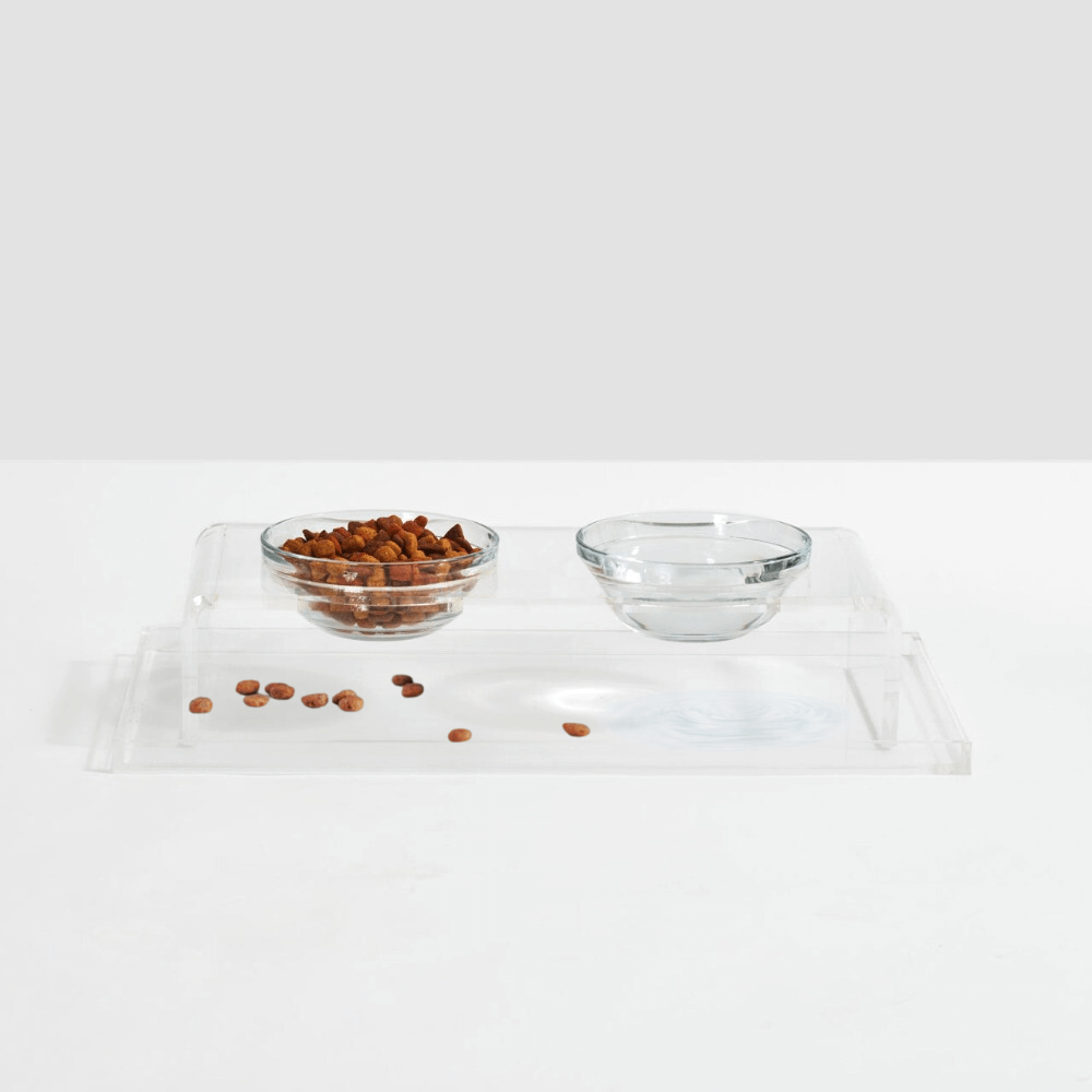 Hiddin Clear Acrylic Feeder Overflow Tray