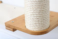 Charger l'image dans la visionneuse de la galerie, The Climb Condo cat wall climbing system with a natural sisal-wrapped post on a bamboo wood platform
