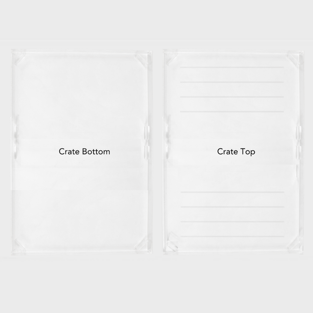 Hiddin Clear Acrylic Dog Crate – Large, Silver Latch