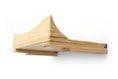 Load image into Gallery viewer, The Cat Nest Bed cat shelf by Catastrophic Creations in natural wood with a triangular end cap
