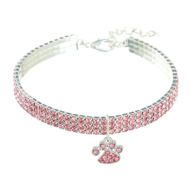 Pet Collar With Diamonds, Mixed-color Cat And Dog Supplies, Cat Claws, Elastic Cat And Dog Necklace Jewelry by My Store