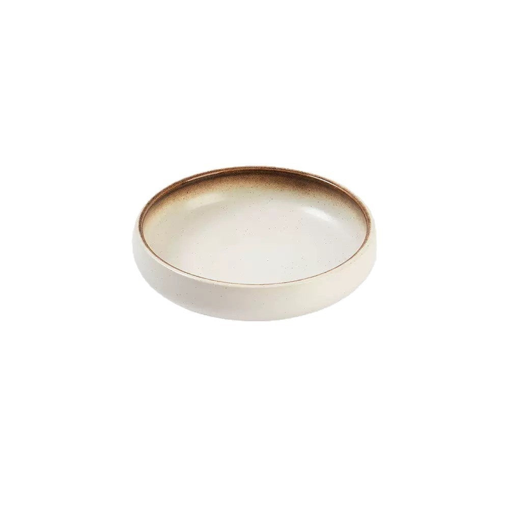 Detached shallow ceramic dish