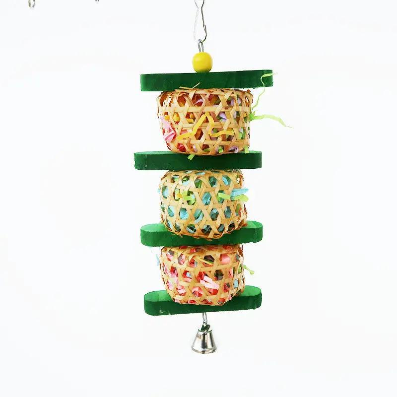 Parrot Supplies Natural Rattan Bird Toy Wooden Gnawing Skewer Enrichment Chew Stick For Parrots Large Cage Play by Sell My Stuff