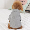 Load image into Gallery viewer, Thin Style Shirt for dogs; black-and-white striped, breathable shirt with collar.
