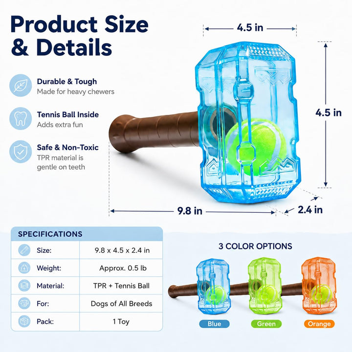 Hammer toy dimensions and materials chart