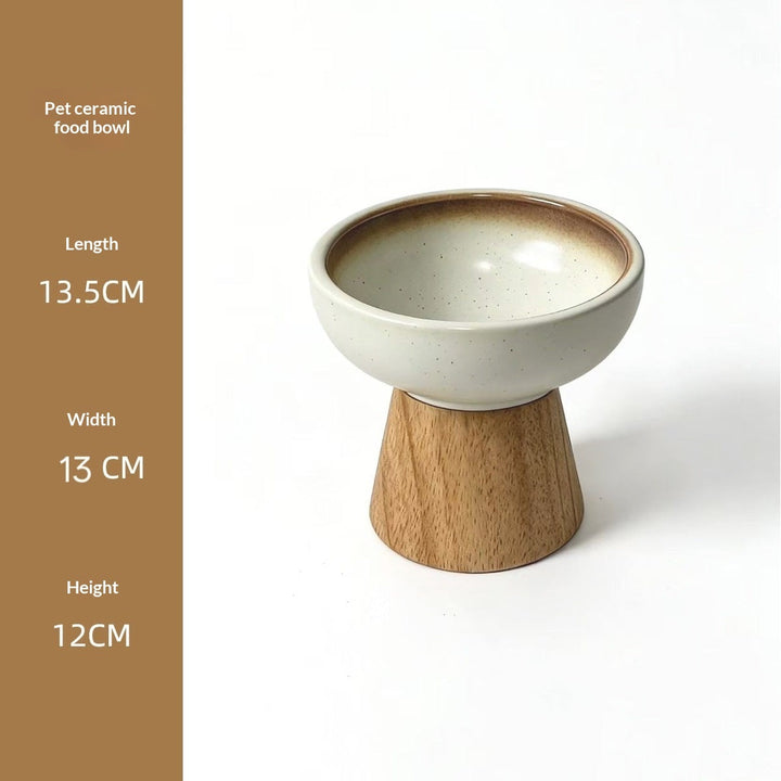 Raised-rim bowl and wooden-base dimension chart