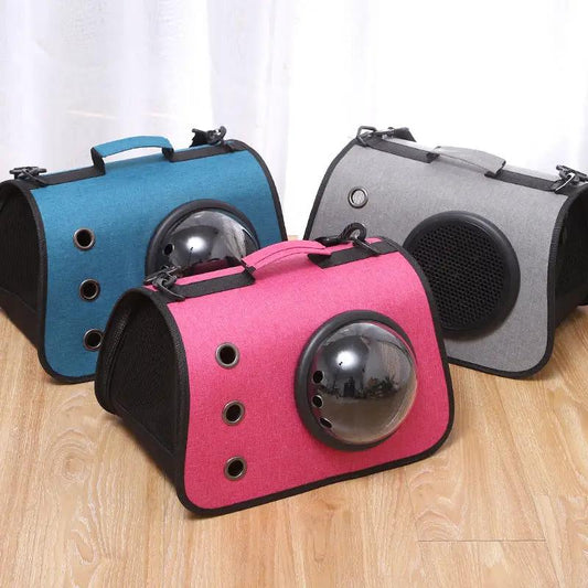 Elegant Foldable Cat Backpack Breathable Linen Mesh by For Animals, With Love