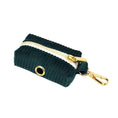 Cargar la imagen en la vista de la galería, Personalized Dark Green Corduroy Harness Collar Leash No Pull Set by DDPaws
