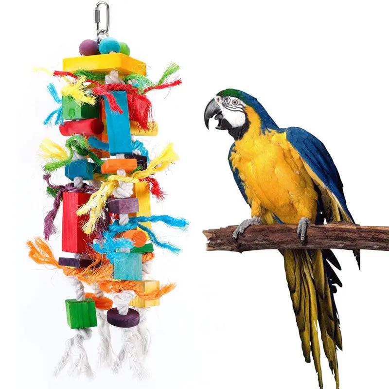 Premium Wooden Parrot Nibbling Toy For Medium And Large Birds Natural Durable Chew Stick by Sell My Stuff