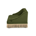 Load image into Gallery viewer, Duchess 33' Medium Princess Pet Bed Sofa with Fringe Skirt, Olive Green Velvet by HouseOfZazla
