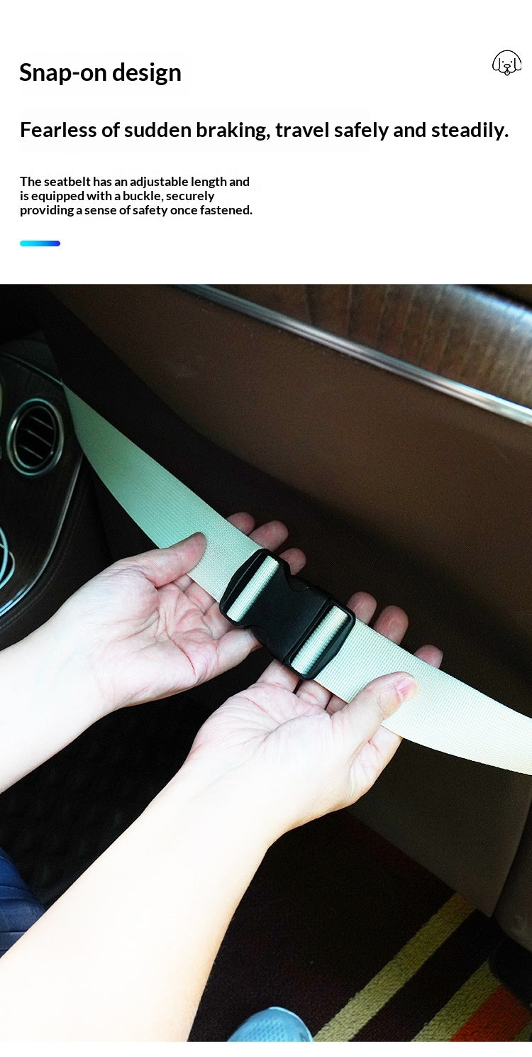 Close-up of seat-bed buckle straps