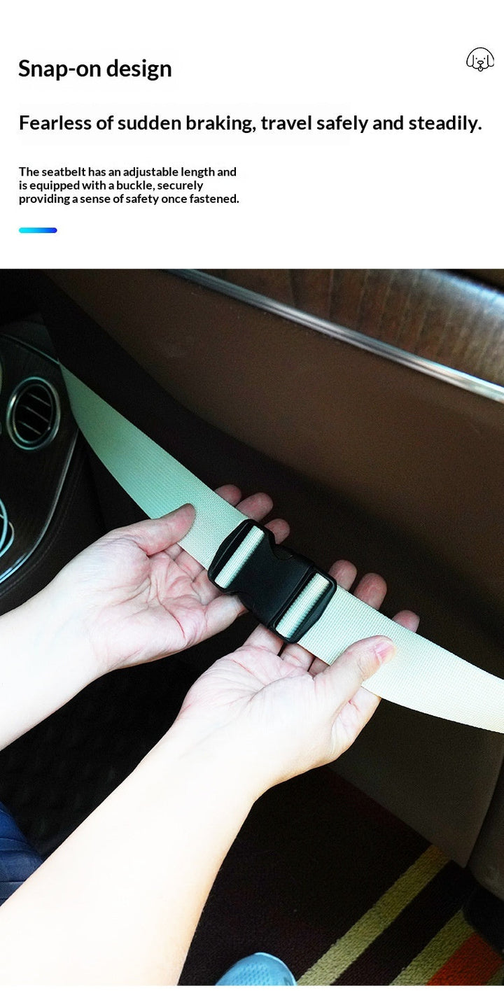 Close-up of seat-bed buckle straps