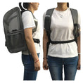 Carica l'immagine nel visualizzatore della galleria, Mr. Peanut's Aspen Series airline-compliant backpack pet carrier; gray mesh backpack shown from both sides.
