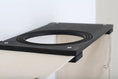 Load image into Gallery viewer, Cat Maze Wall 3 Tier Cat Tree Cat Condo by Catastrophic Creations; black frame around circular entry on beige fabric.
