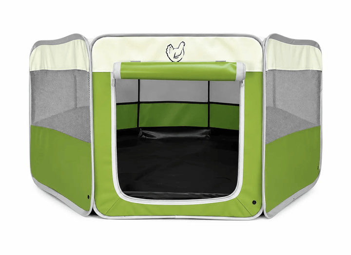 Hen Pen Deluxe Pop-Up Chick Brooder by My Pet Chicken; lime green baby chick habitat with mesh sides