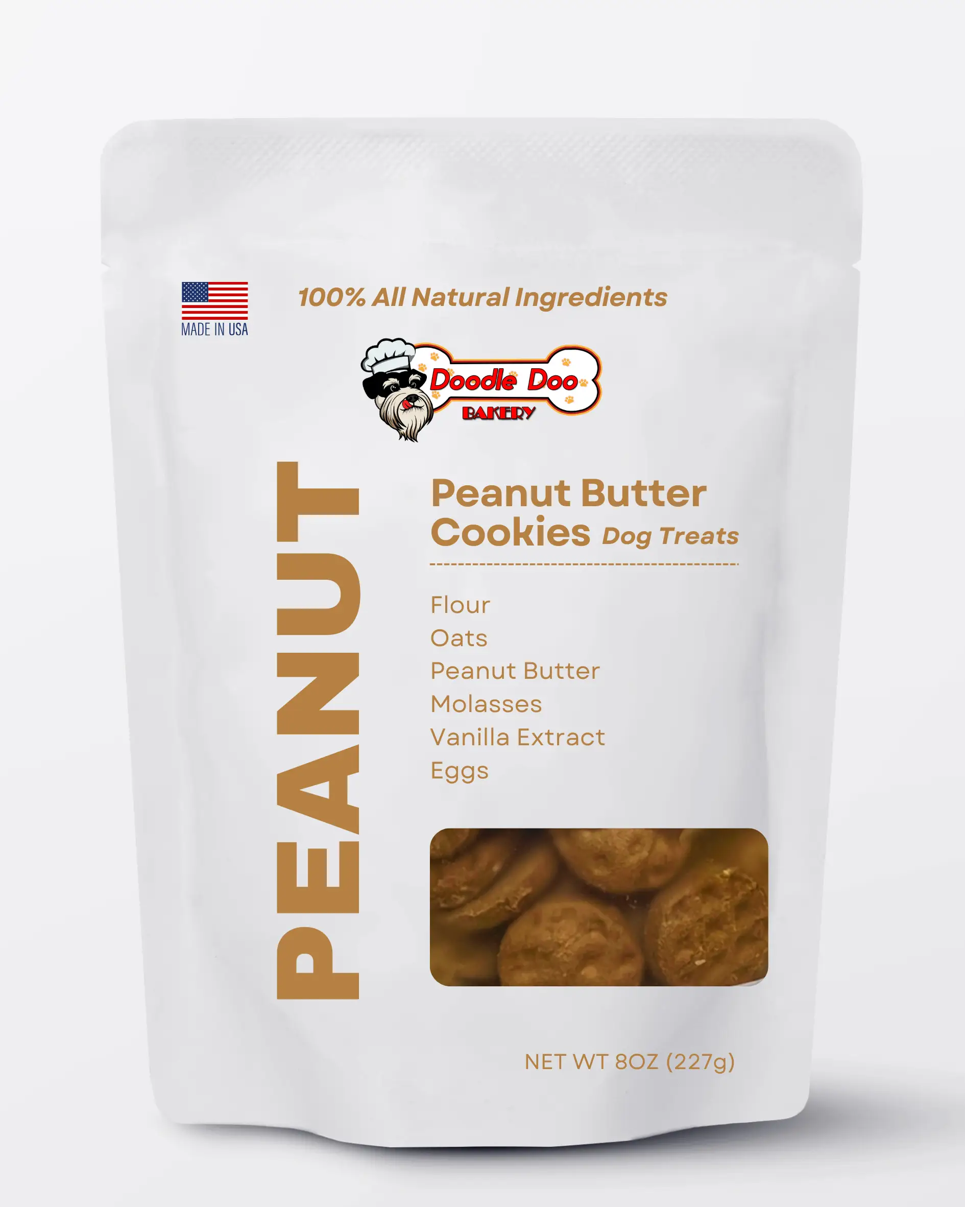 Homemade Peanut Butter Dog Cookies – 1/2 lb