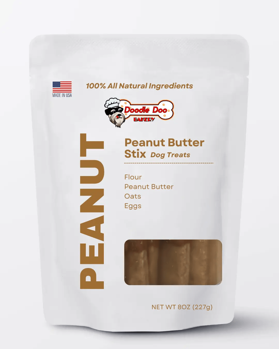 🥜 Homemade Dog Treats - Peanut Butter Stix Treat 1/2lb