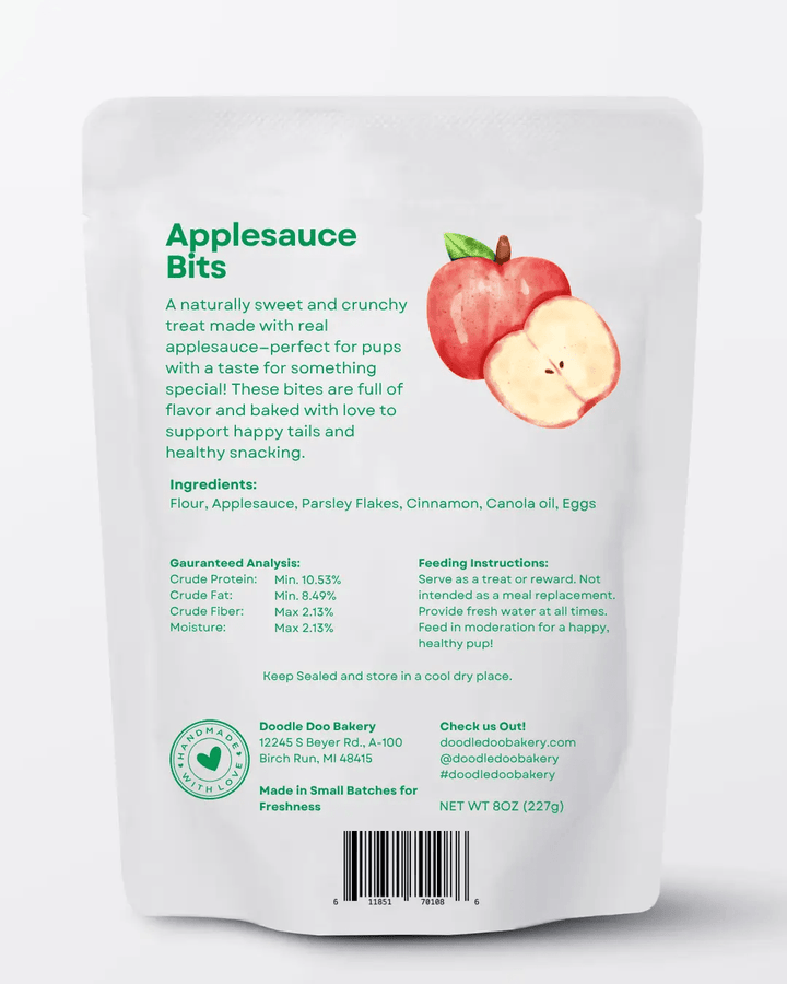Homemade Dog Treats -🍏 Apple Bits Dog Biscuits 1/2 lb.