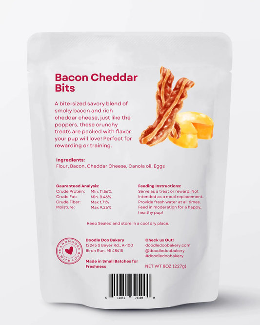 Homemade Dog Treats - 🥓 Bacon Cheddar Bits Treat 1/2lb