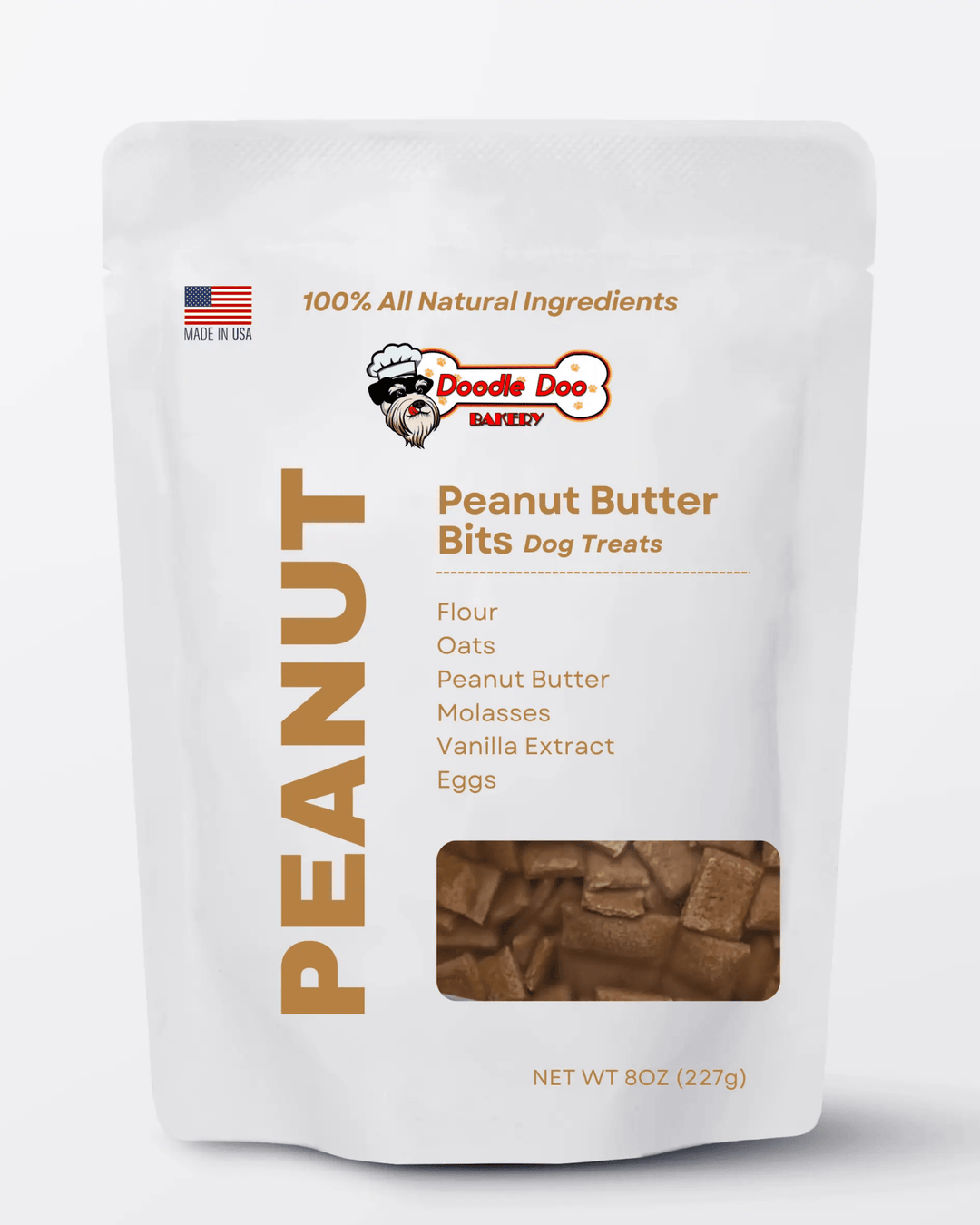 Homemade Dog Treats - 🥜 Peanut Butter Bits Dog Biscuits 1/2lb
