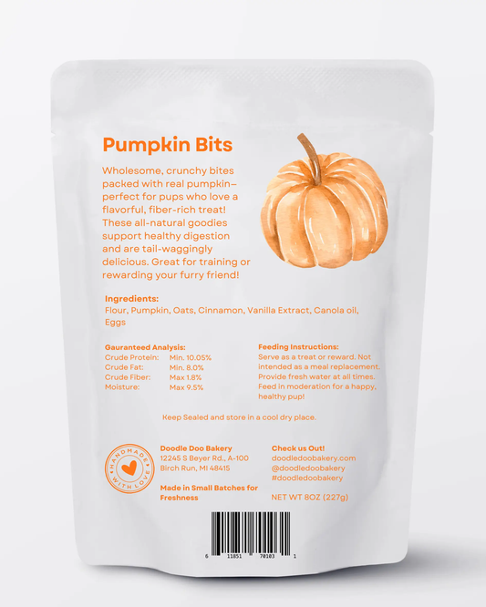 Homemade Dog Treats - 🎃 Pumpkin Bits Dog Biscuits 1/2lb