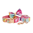 Charger l'image dans la visionneuse de la galerie, Premium Dreamy Rainbow Print Set Complete Three Piece Dog Harness Collar Leash Collection by DDPaws

