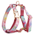 Charger l'image dans la visionneuse de la galerie, Premium Dreamy Rainbow Print Set Complete Three Piece Dog Harness Collar Leash Collection by DDPaws
