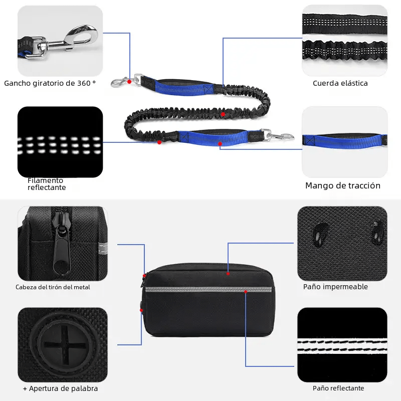 Cross-Border Pet Running Waist Bag With Leash by For Animals, With Love