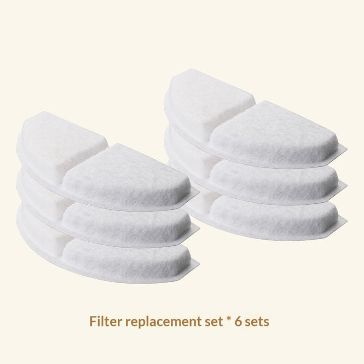 Six replacement filter sets shown separately