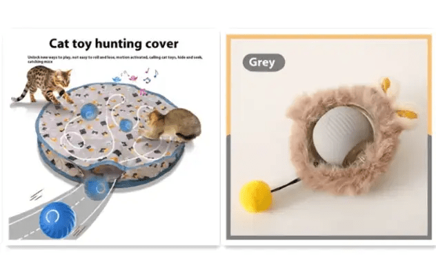 PurrPlay Automated Self-Rolling Cat Toy Ball Keeps Cats Entertained by For Animals, With Love