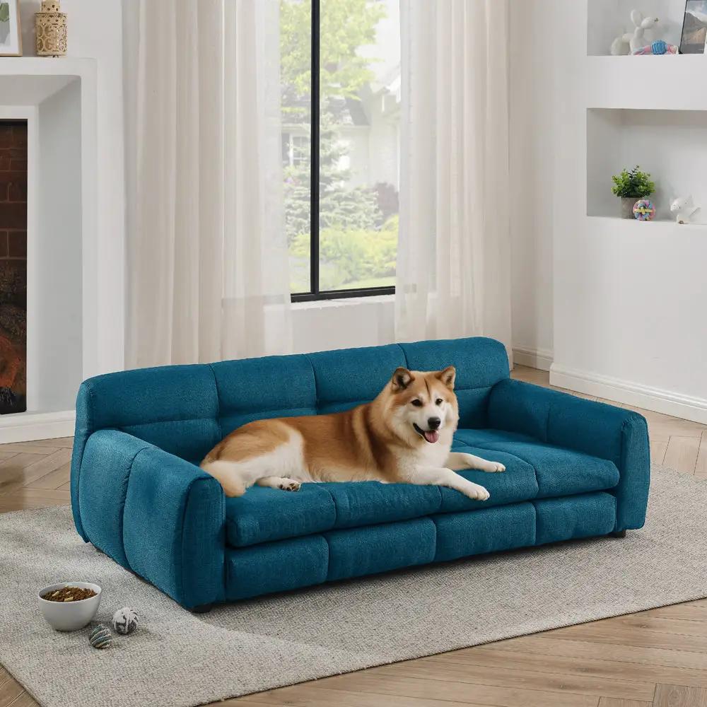 Soft and Comfortable Pet Bed for Big and Oversized Dogs - Dark Blue by HouseOfZazla
