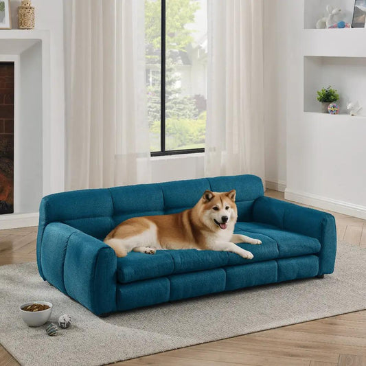 Soft and Comfortable Pet Bed for Big and Oversized Dogs - Dark Blue by HouseOfZazla