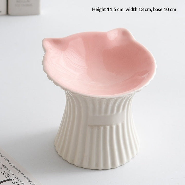 Style 1 pink bowl with white pedestal
