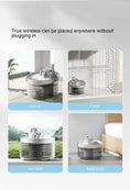 Bild in Galerie-Betrachter laden, Cat water fountain wireless induction drink fountain by For Animals With Love; four: balcony, cage, outdoor, bedroom.
