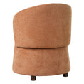 Load image into Gallery viewer, Orange pet-friendly chair with hidden pet nook; textured upholstery and dark wood legs
