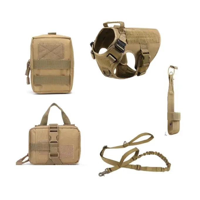 Tactical Dog Harness Pet German Shepherd K9 Training Vest Dog Harness And Leash Set For All Breeds Dogs by My Store
