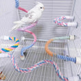 Load image into Gallery viewer, Aurora Featherz Gradient Bird Rope Perch Stand For Cage Accessories by Sell My Stuff
