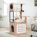 Charger l'image dans la visionneuse de la galerie, Cat Tree with Litter Box Enclosure and Large Hammock by HouseOfZazla

