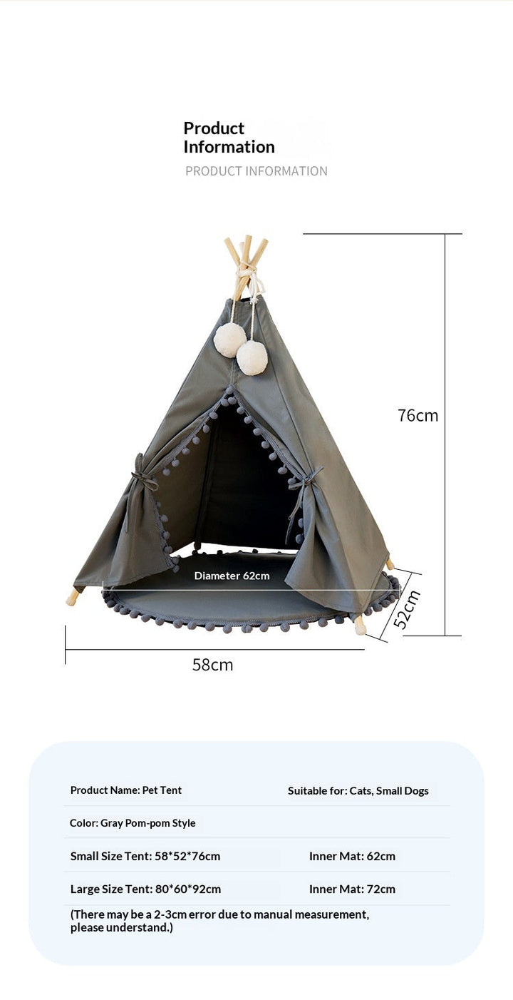 Tent and floor-mat size chart