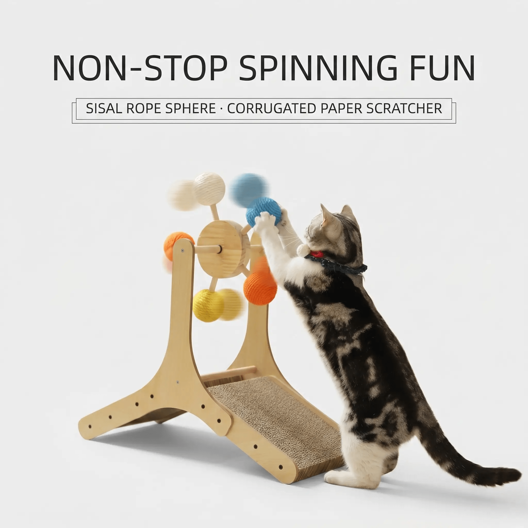 FelineFlow Premium Interactive Ferris Wheel Cat Scratcher For Kitten And Adult Cats by Midfox