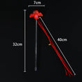 Cargar la imagen en la vista de la galería, Halloween cat teaser stick with red plush bat ornament and long red tassels
