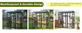 Load image into Gallery viewer, Premium Solid Wood Pet Enclosure; three dark-framed pens with mesh panels
