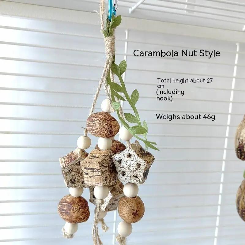 Yangtao Natural Parrot Chew Toys Bird Cage Stand Rod Accessories Vine Ball Corn Core Durable Wood Material Set by Sell My Stuff