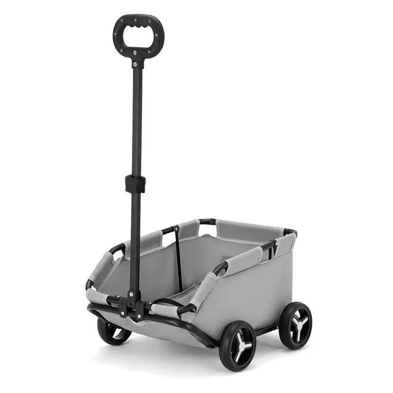Pet Stroller Cart by Pet Zen, gray with four wheels and foldable design