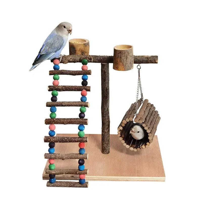 Premium Solid Wood Parrot Station Frame Training Bird Shelf Stand by Sell My Stuff