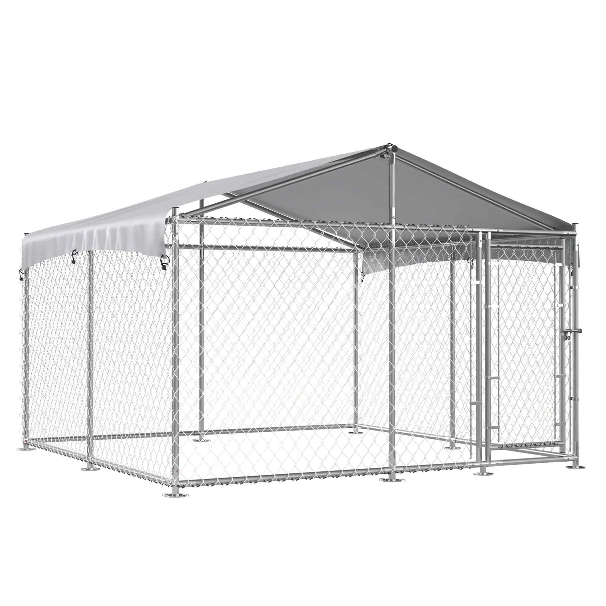 UDPATIO 10 x 10 x 7.5 Large Dog Kennel Outdoor Dog Kennel Dog Pen Enclosure with Waterproof and Anti-UV Roof Outside Dog House for Backyard - from For Animals, With Love