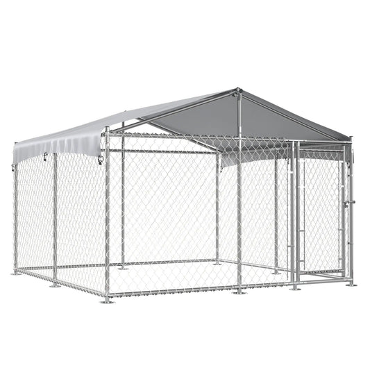 UDPATIO 10 x 10 x 7.5 Large Dog Kennel Outdoor Dog Kennel Dog Pen Enclosure with Waterproof and Anti-UV Roof Outside Dog House for Backyard - from For Animals, With Love