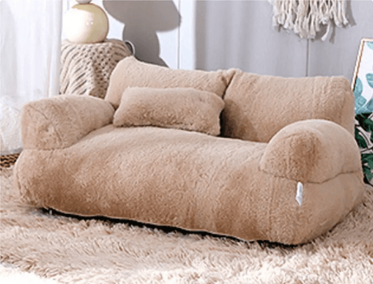 ElitePaws Premium Elevated Plush Cat Bed Warm Sofa For Small Dogs by For Animals, With Love
